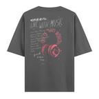 Live with Music Oversize Tişört