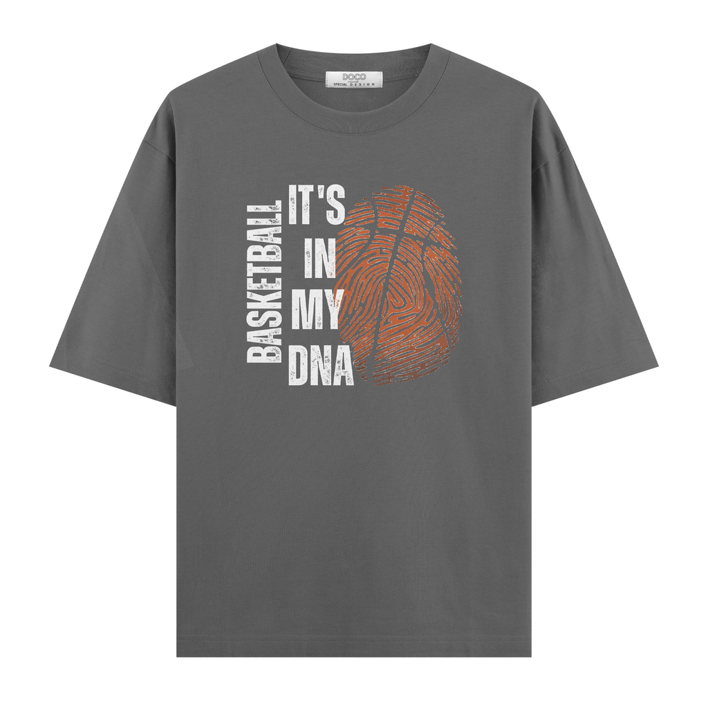Basketball Fingerprint - Oversize Tişört