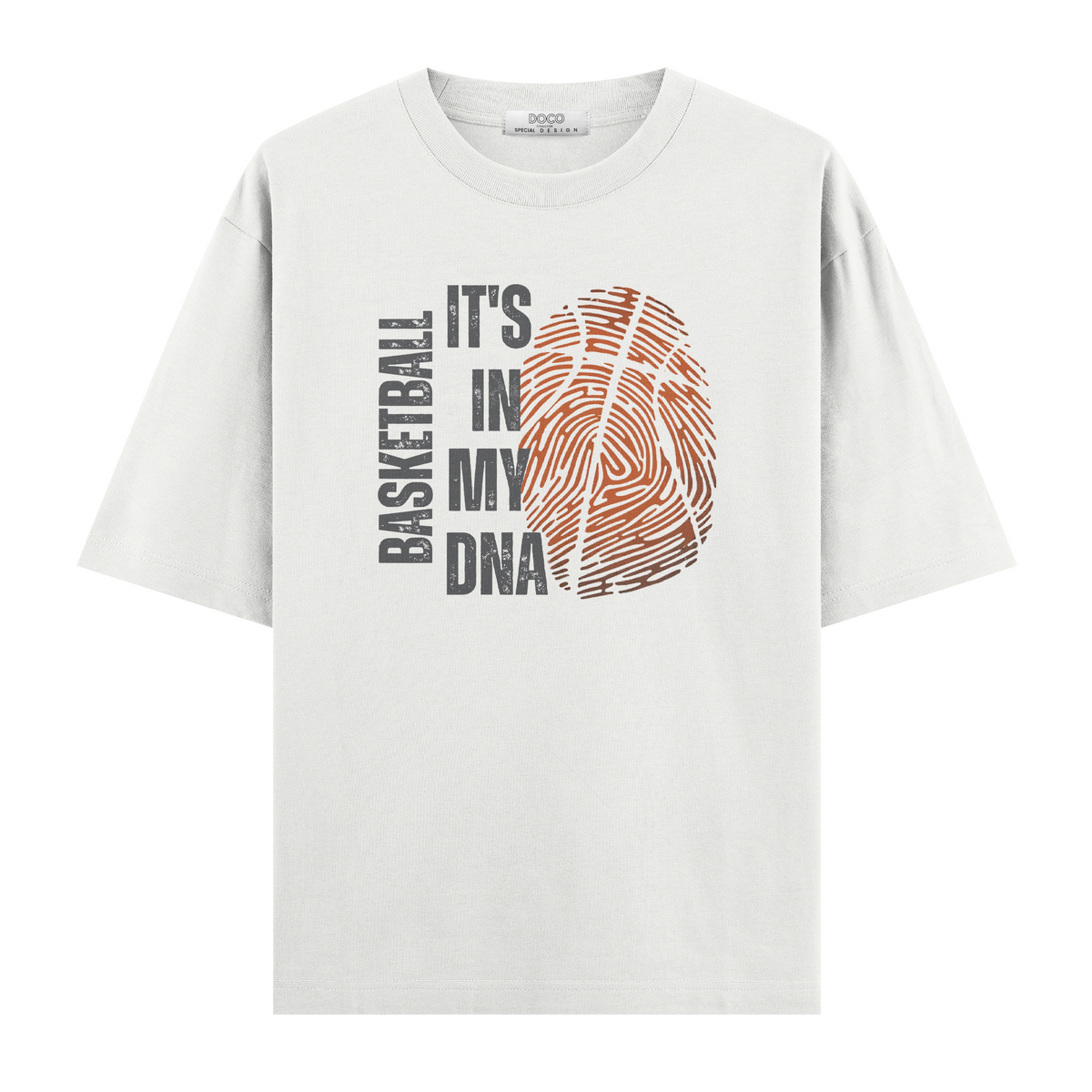 Basketball Fingerprint - Oversize Tişört