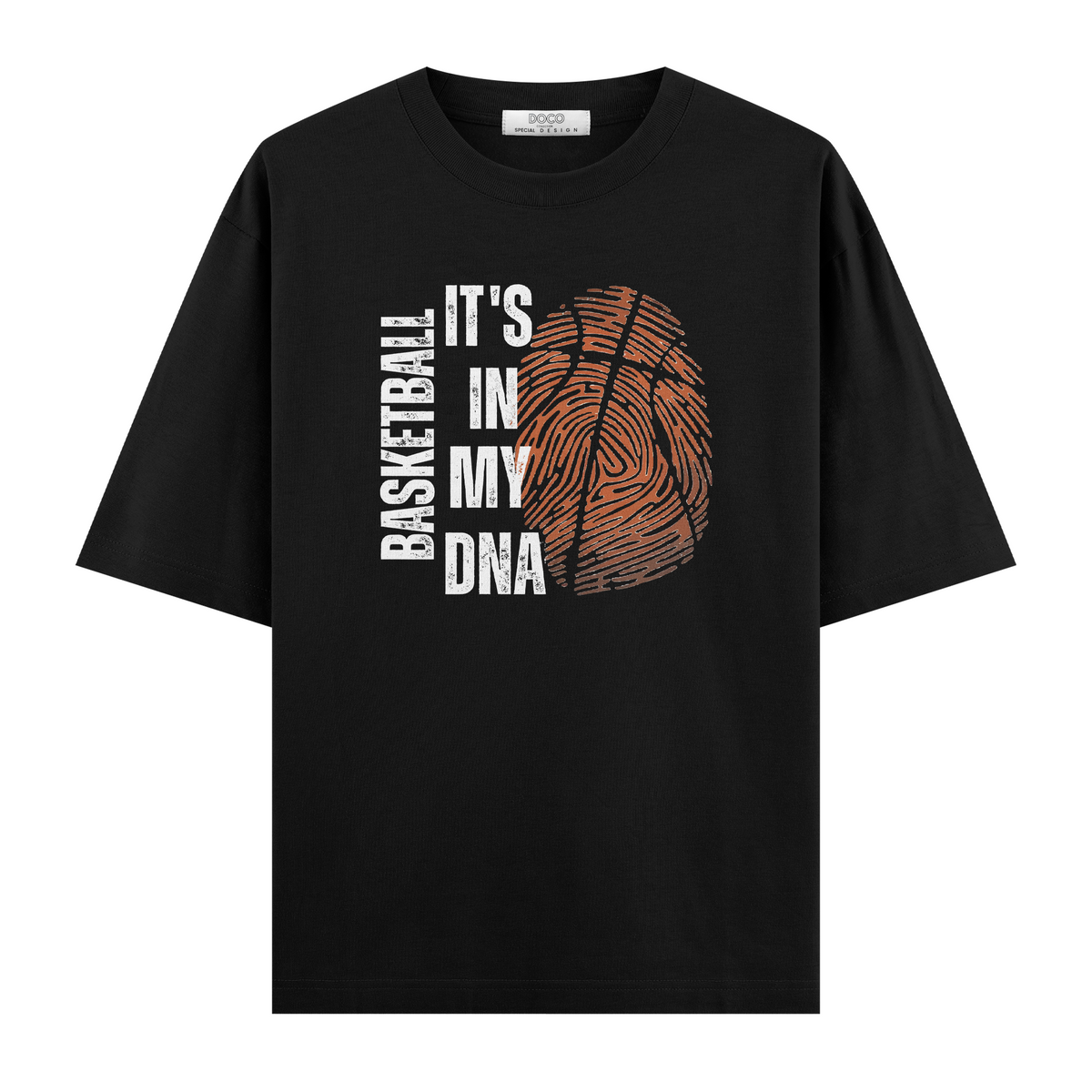 Basketball Fingerprint - Oversize Tişört