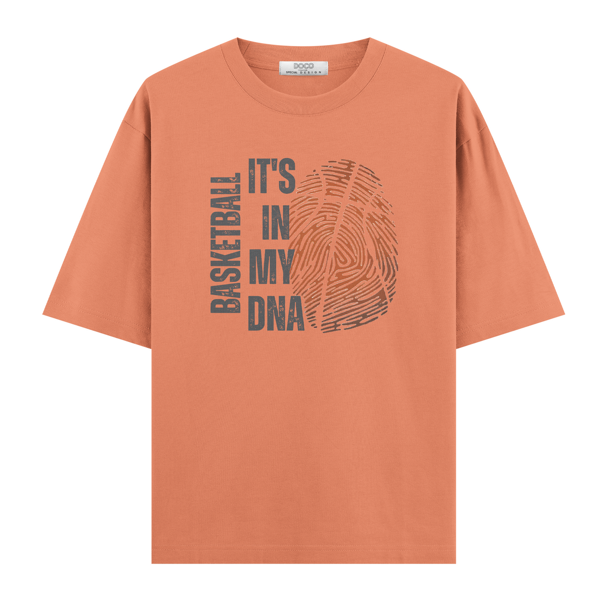 Basketball Fingerprint - Oversize Tişört