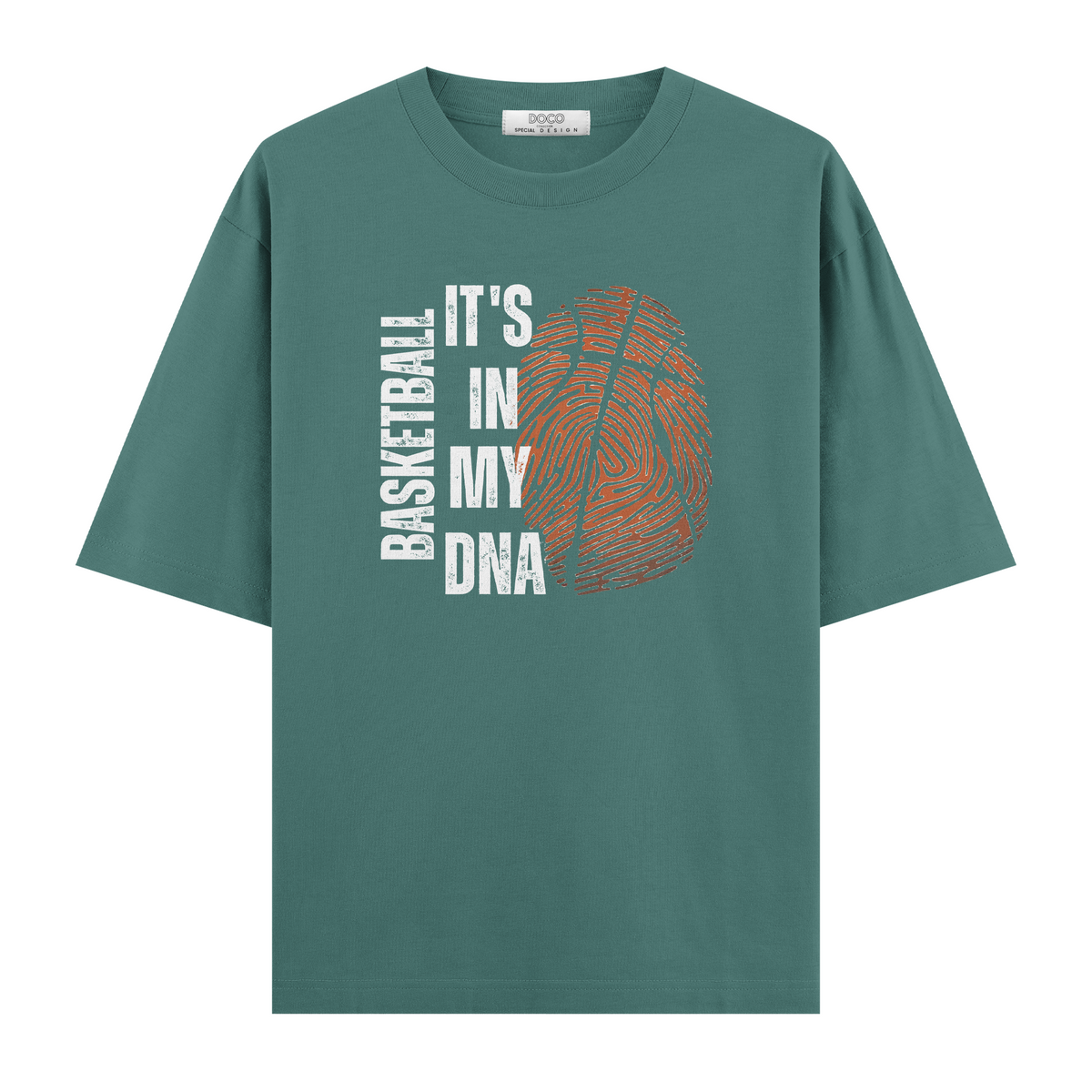 Basketball Fingerprint - Oversize Tişört