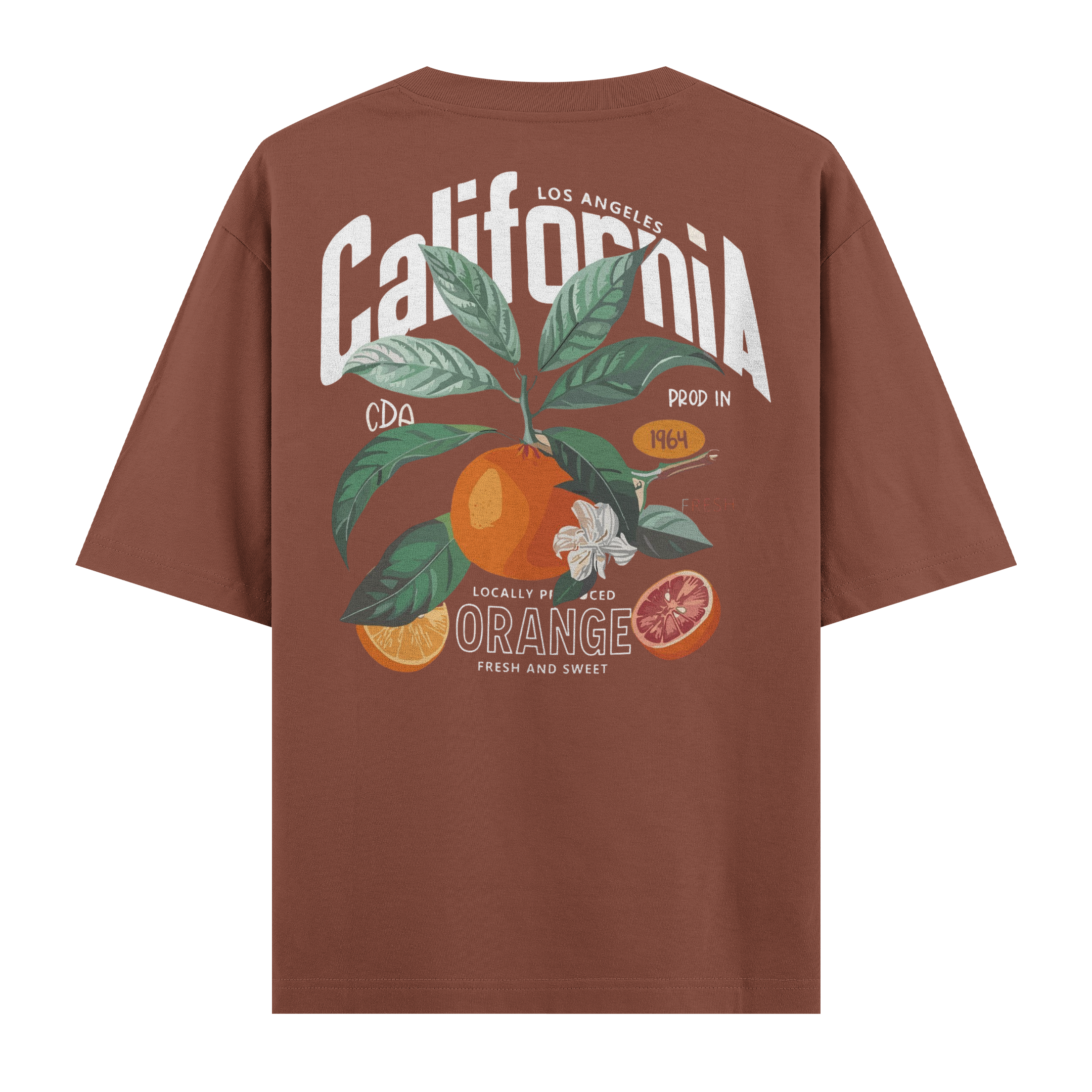 California Orange Oversize Tişört