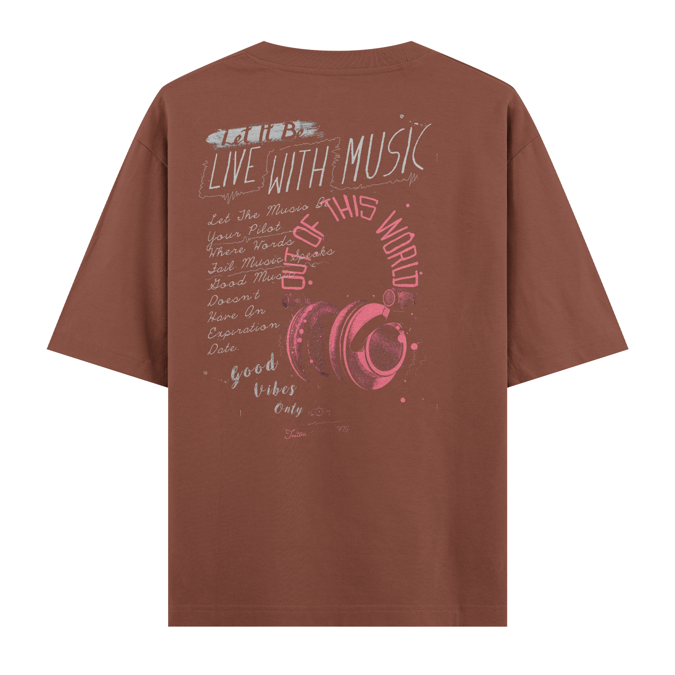 Live with Music Oversize Tişört