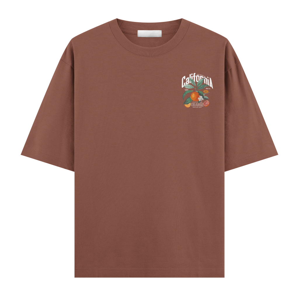 California Orange Oversize Tişört