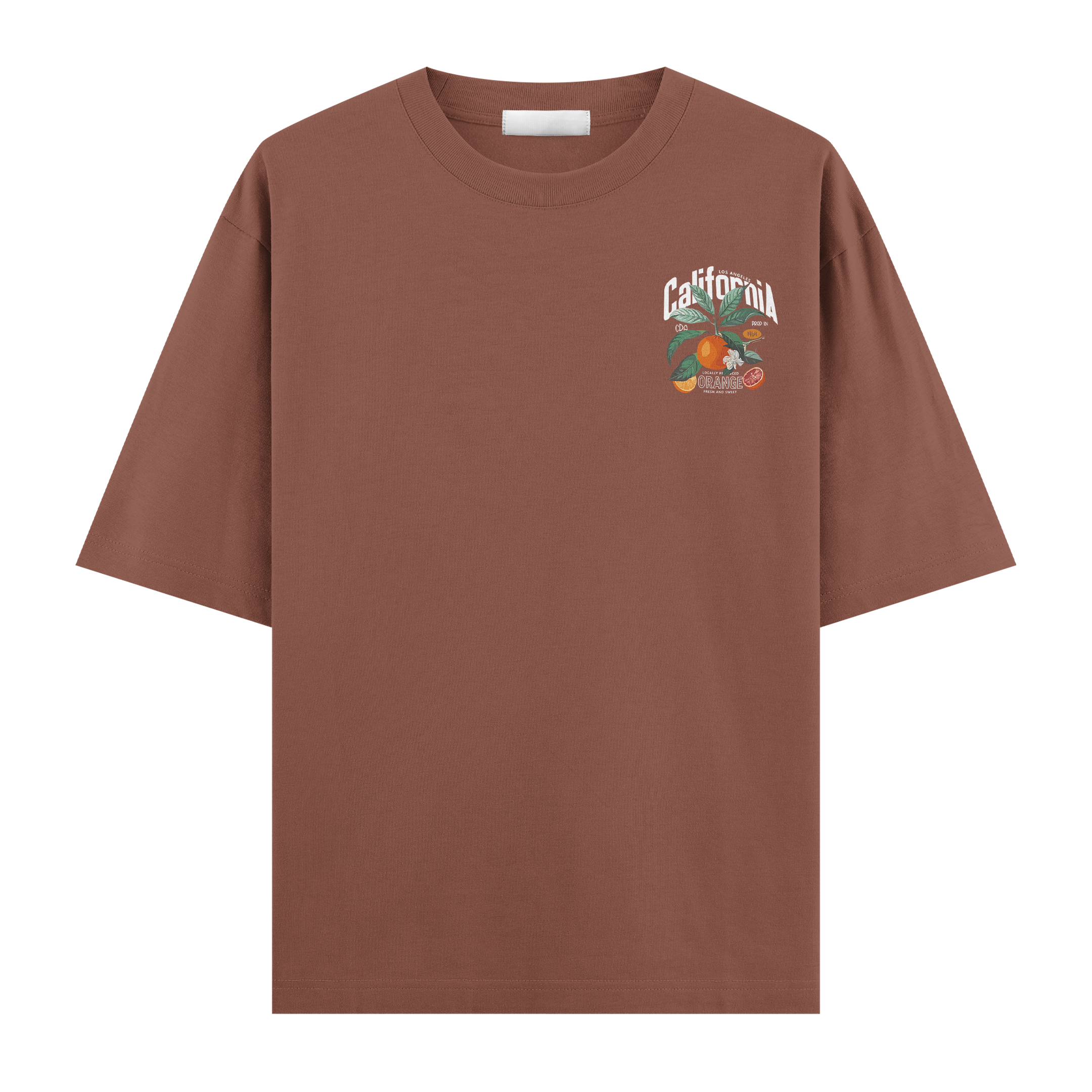 California Orange Oversize Tişört