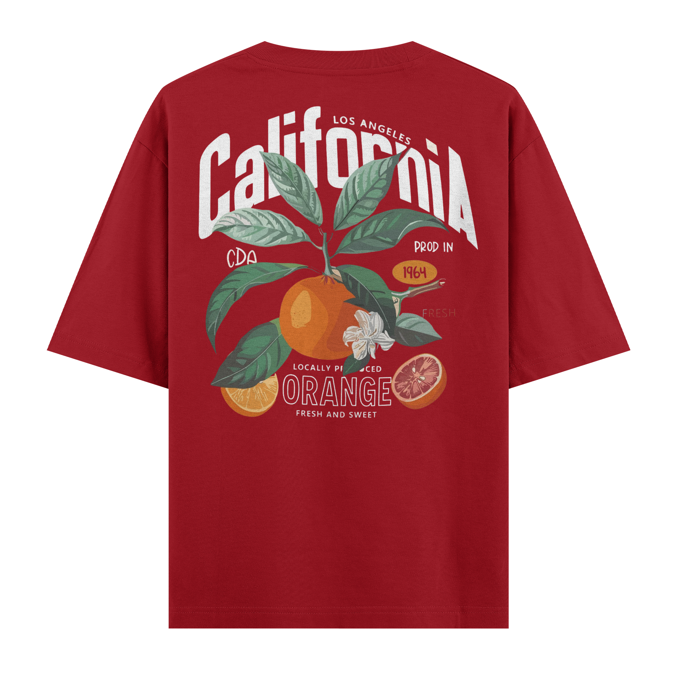 California Orange Oversize Tişört