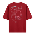 Live with Music Oversize Tişört