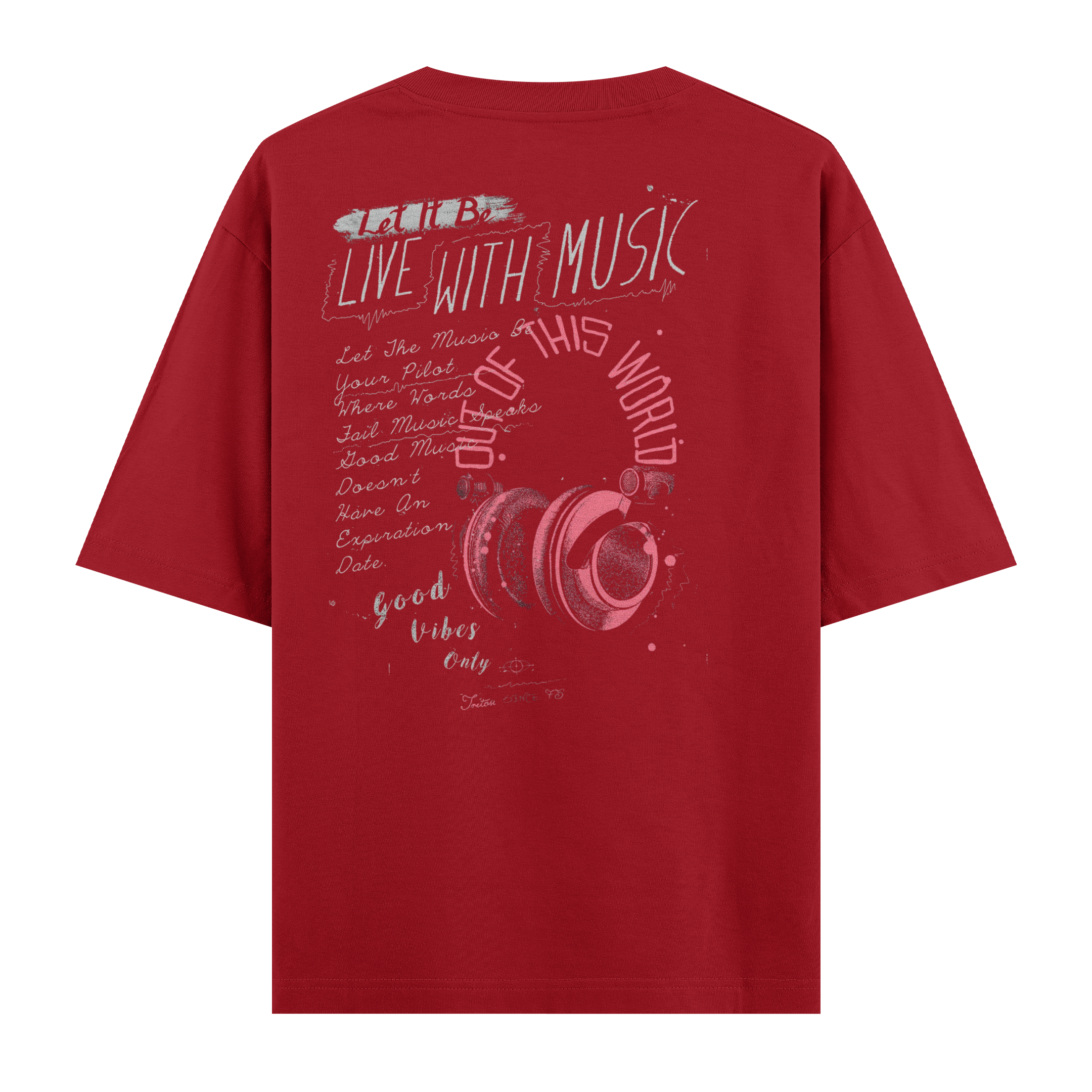 Live with Music Oversize Tişört