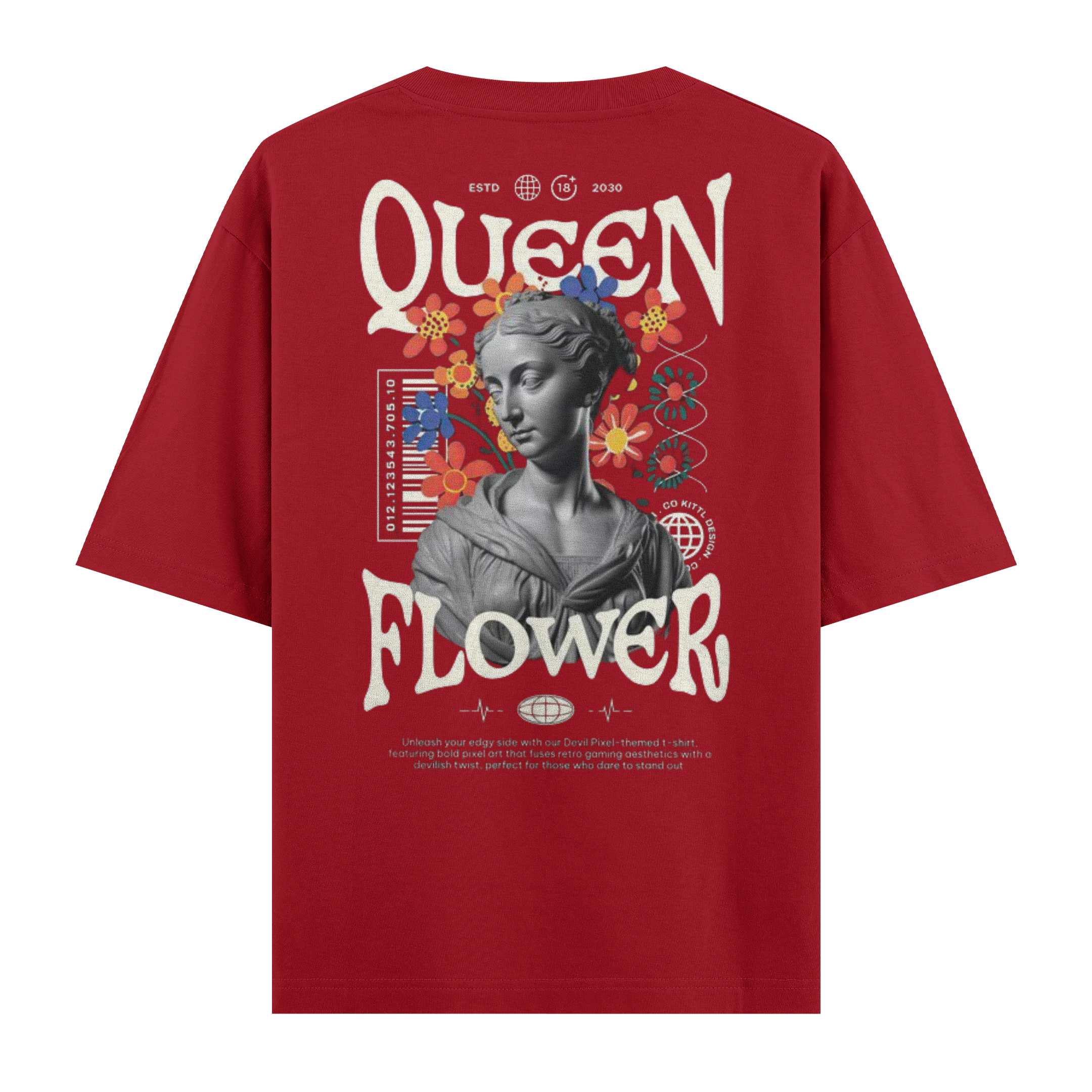 Quenn Flower Regular Tişört