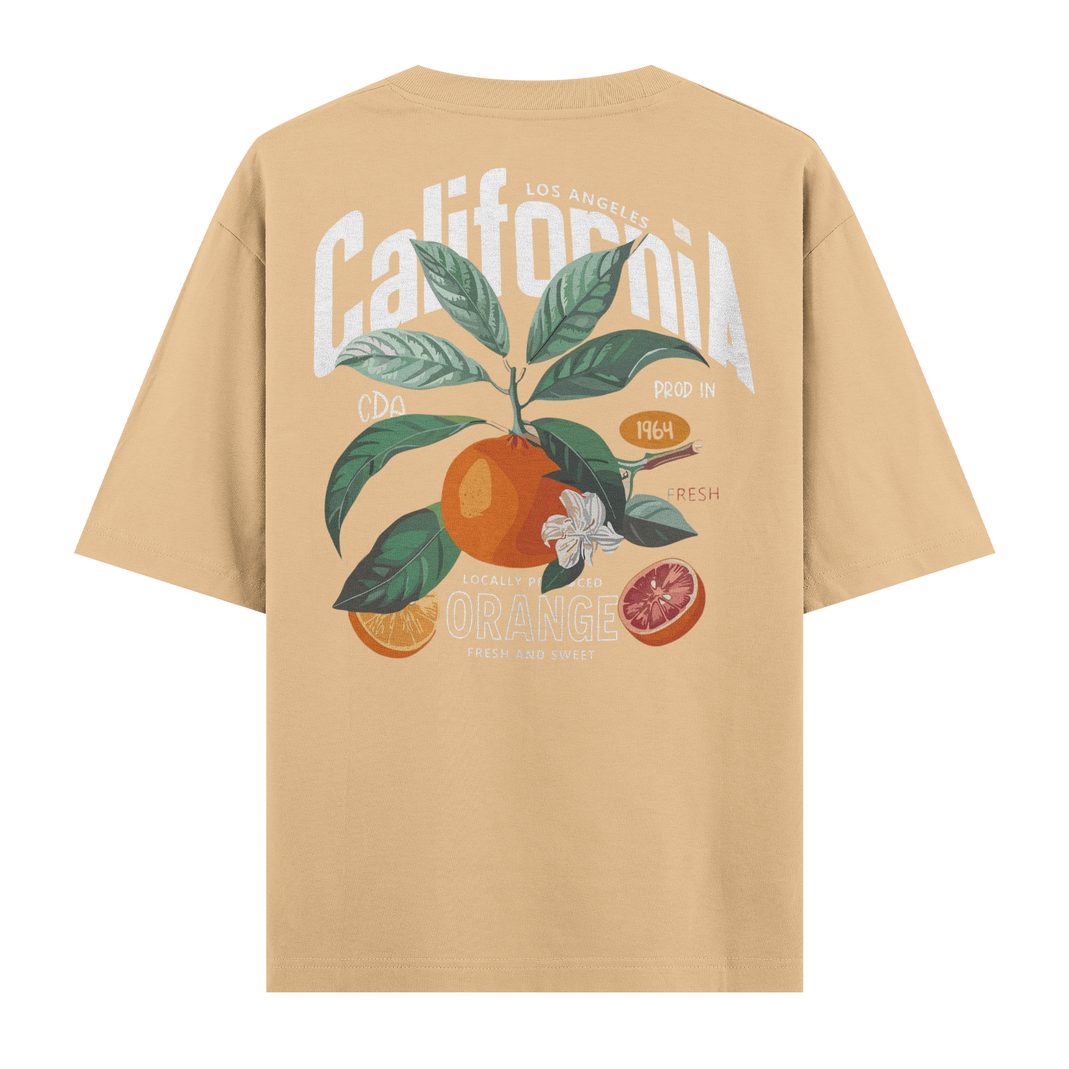 California Orange Oversize Tişört