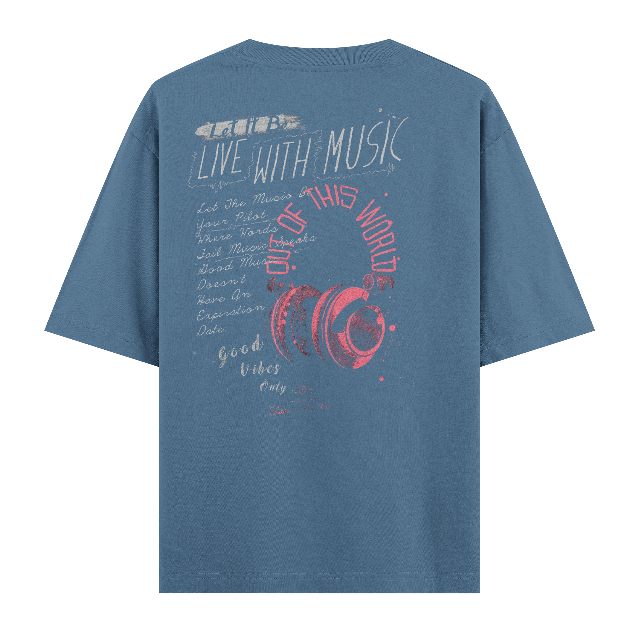 Live with Music Oversize Tişört