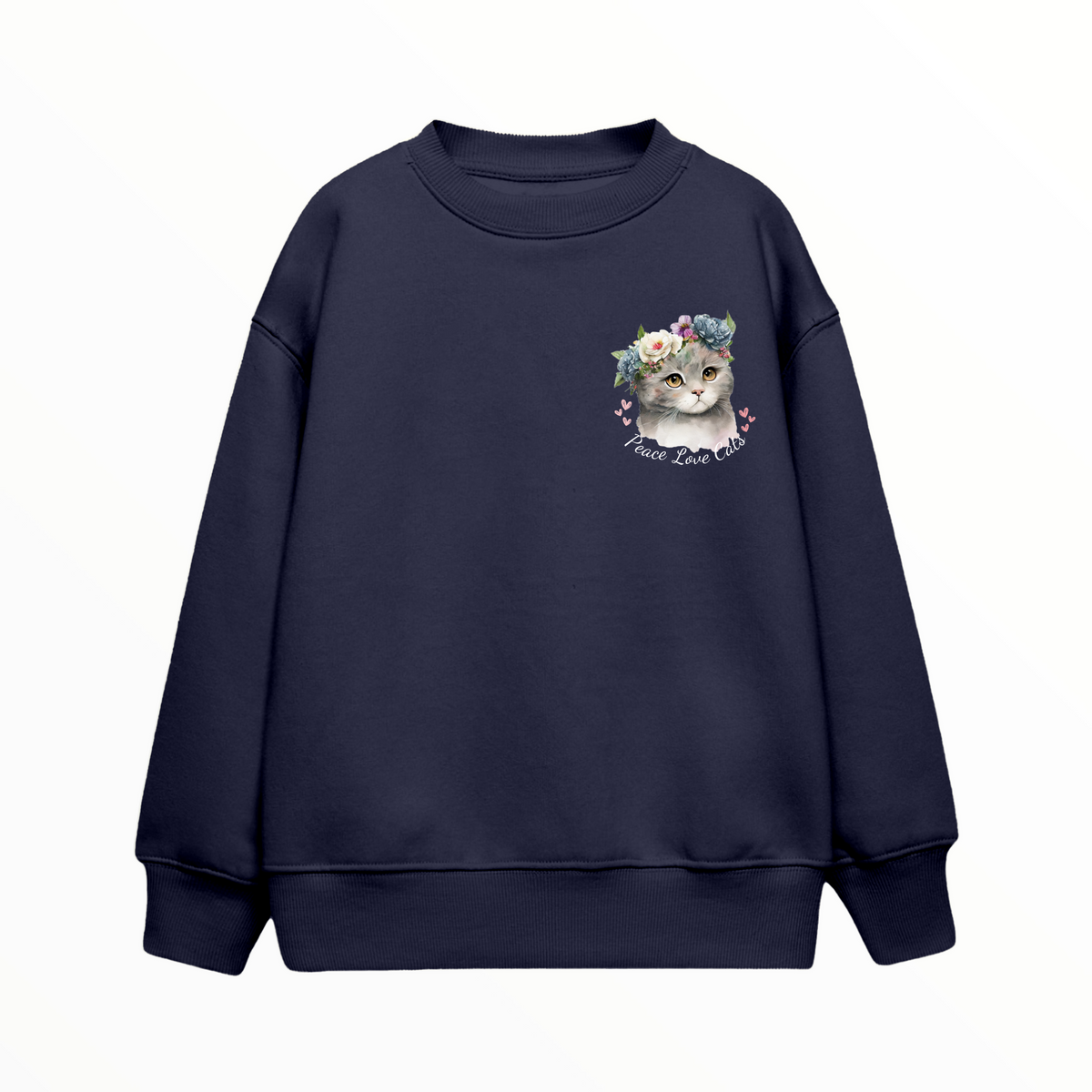 Peace Love Cats Lacivert