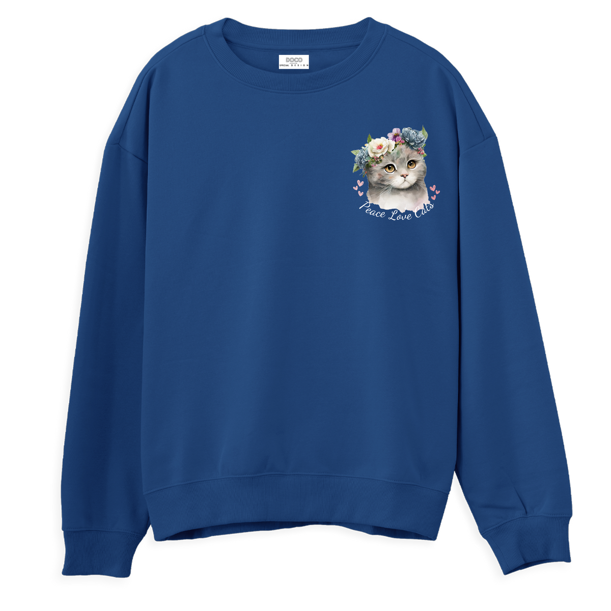Peace Love Cats Royal Mavi