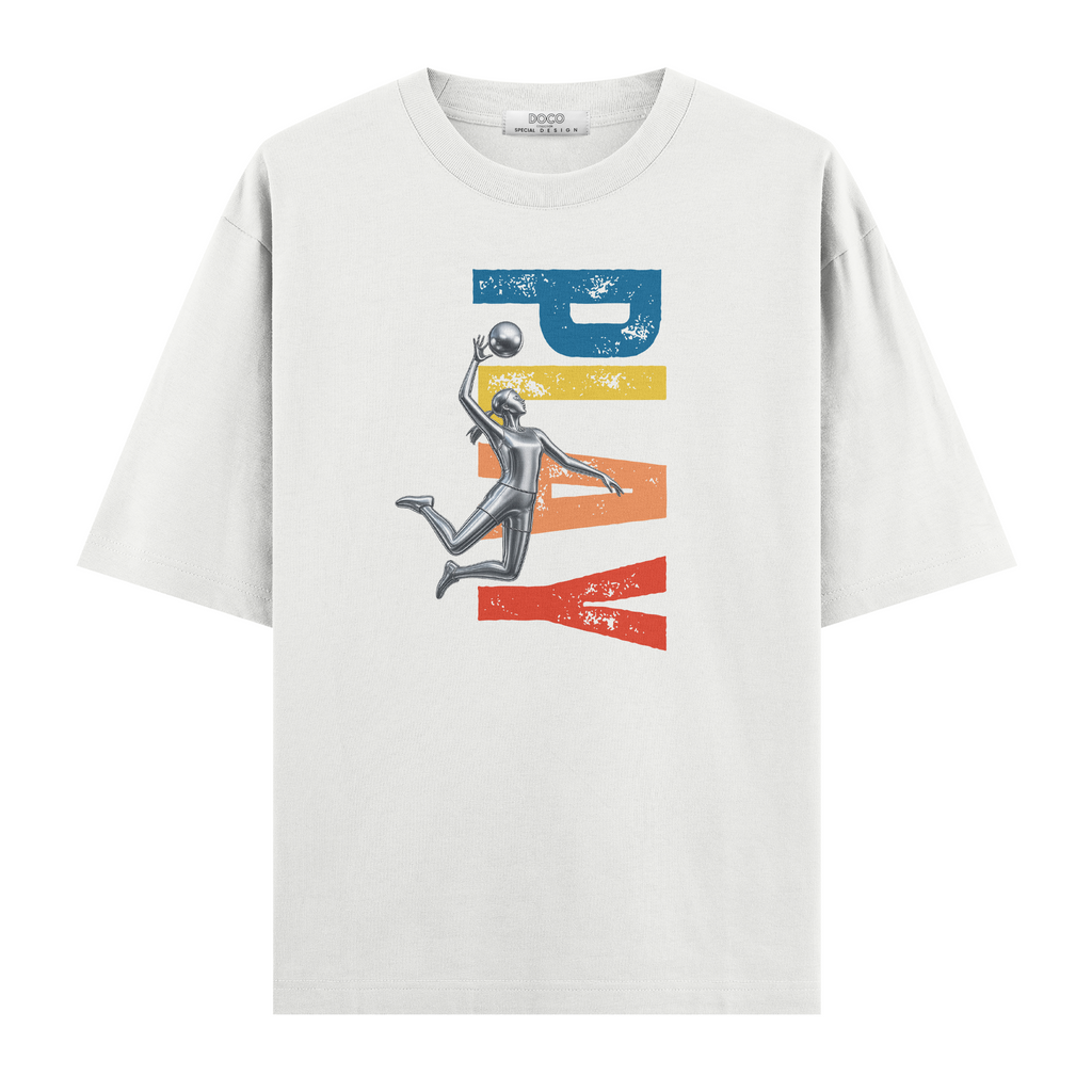 Play Basketball Woman Beyaz