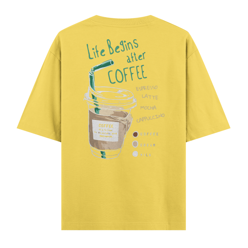 Life Begins After Coffee Regular Tişört