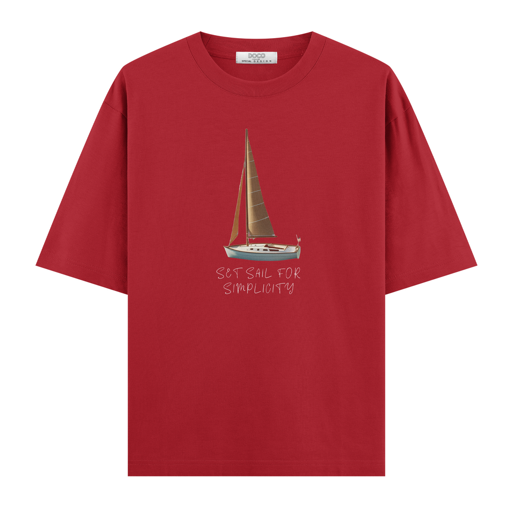 Set Sail For Simplicity Kırmızı