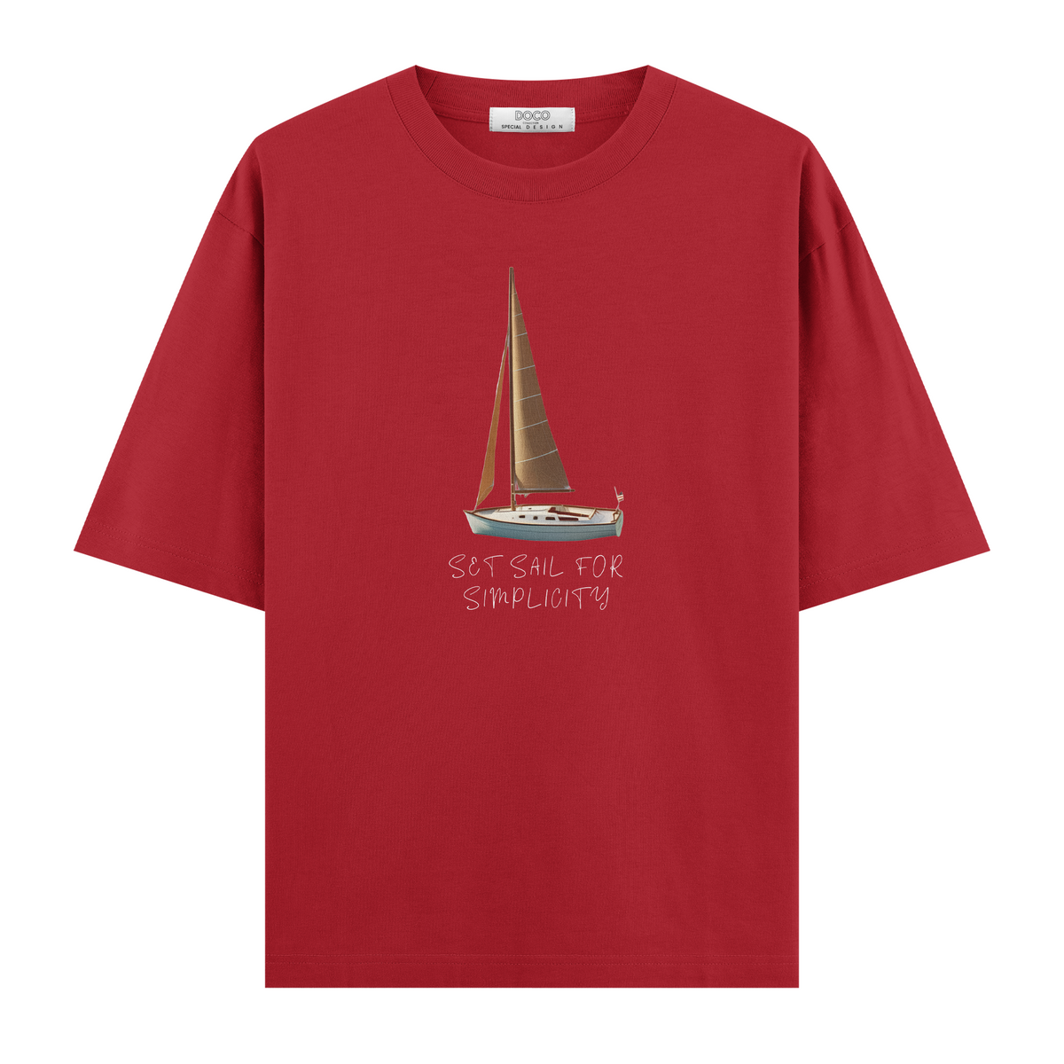 Set Sail For Simplicity Kırmızı