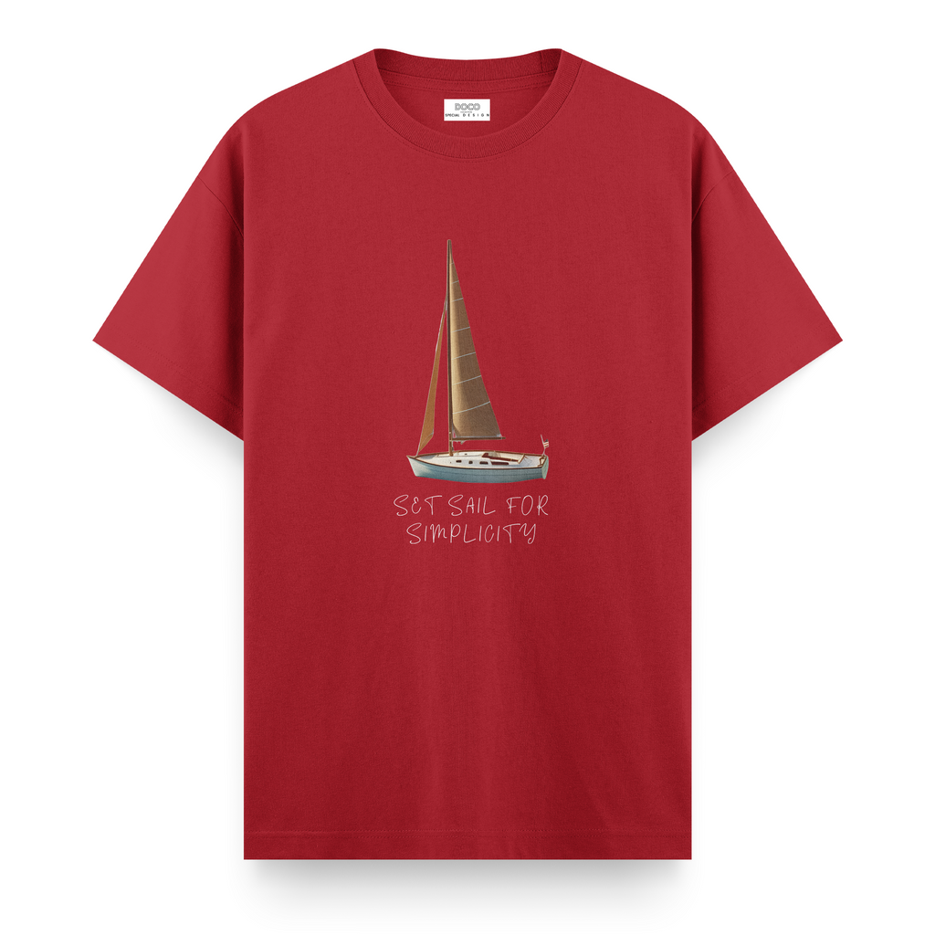 Set Sail For Simplicity Kırmızı
