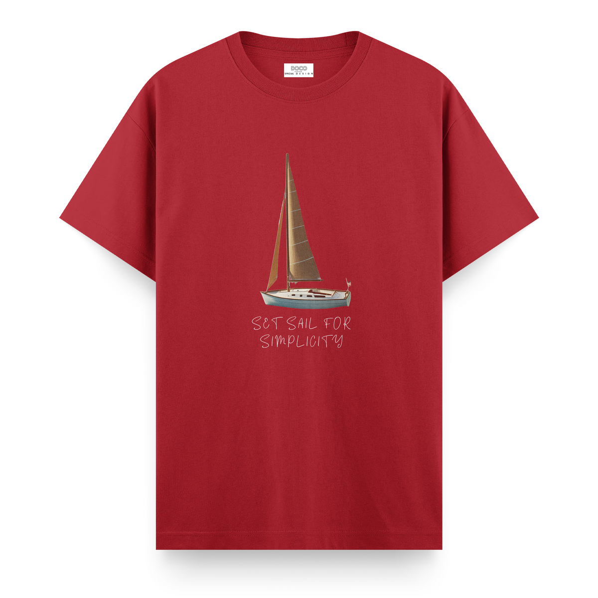Set Sail For Simplicity Kırmızı