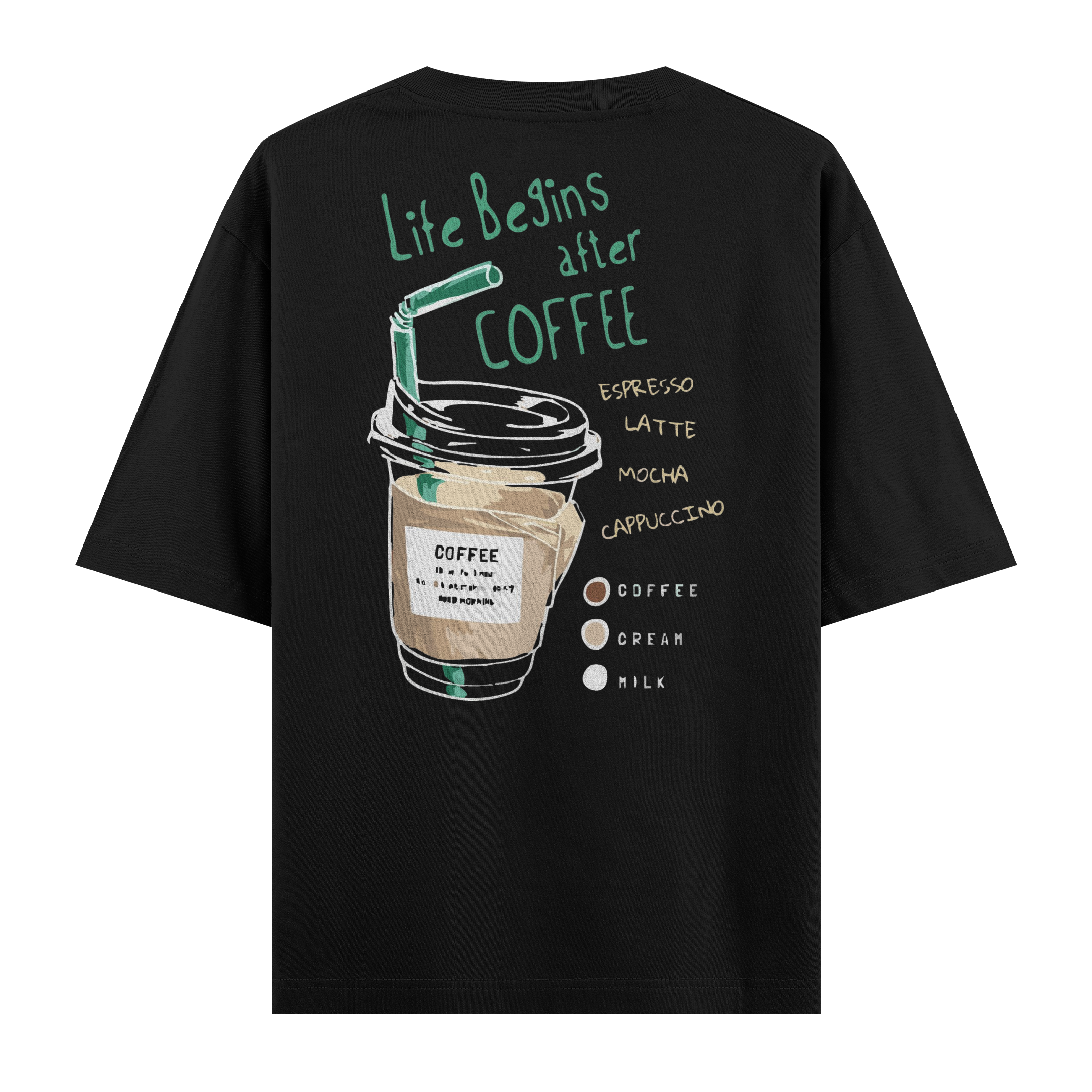Life Begins After Coffee Regular Tişört