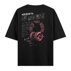 Live with Music Oversize Tişört