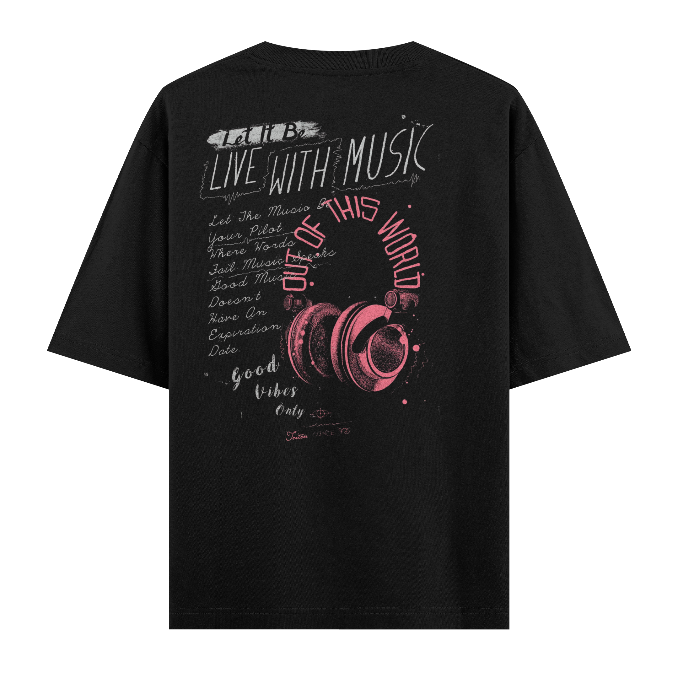 Live with Music Oversize Tişört
