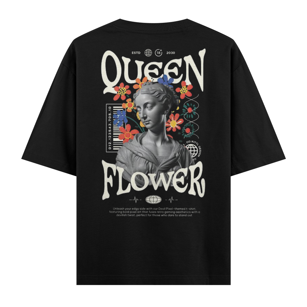 Quenn Flower Regular Tişört