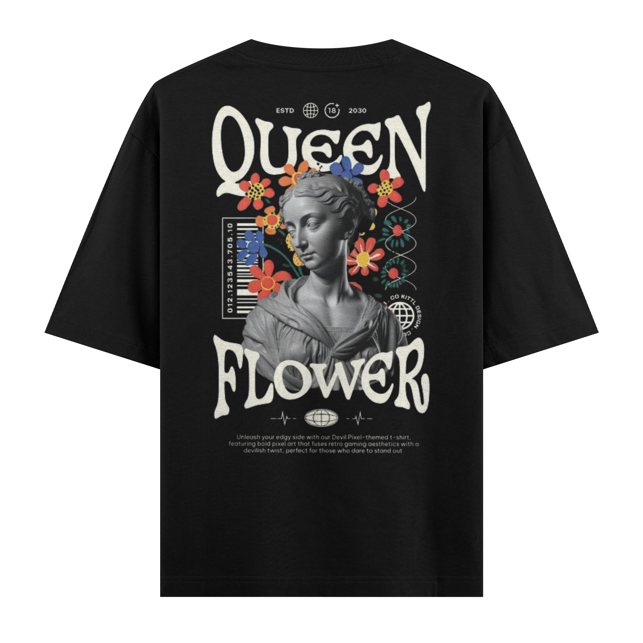 Quenn Flower Regular Tişört