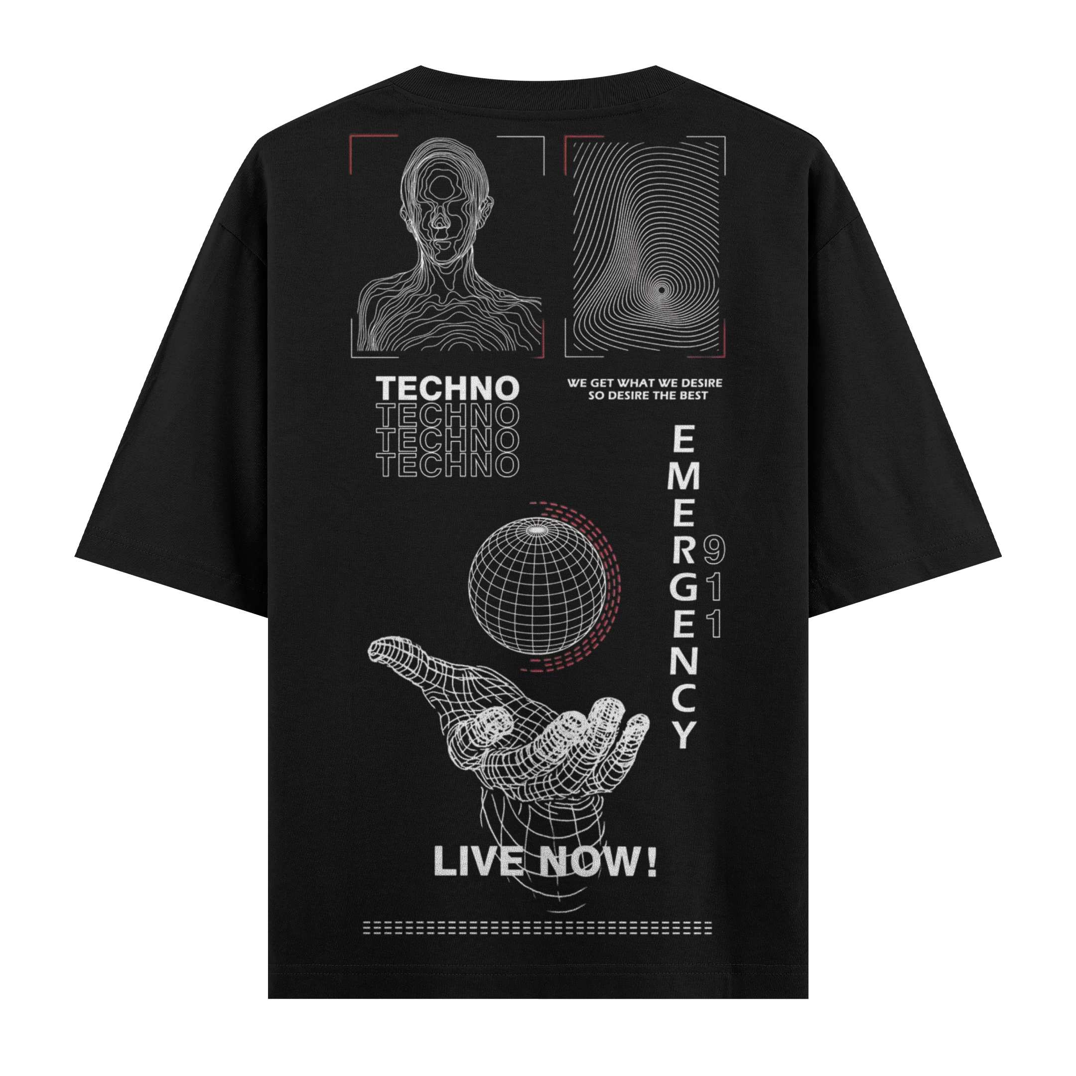 Live Now ! Oversize Tişört