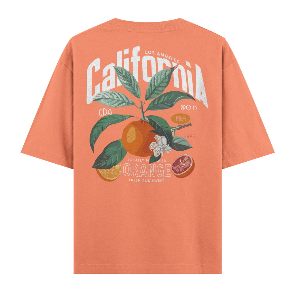 California Orange Oversize Tişört