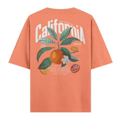 California Orange Oversize Tişört