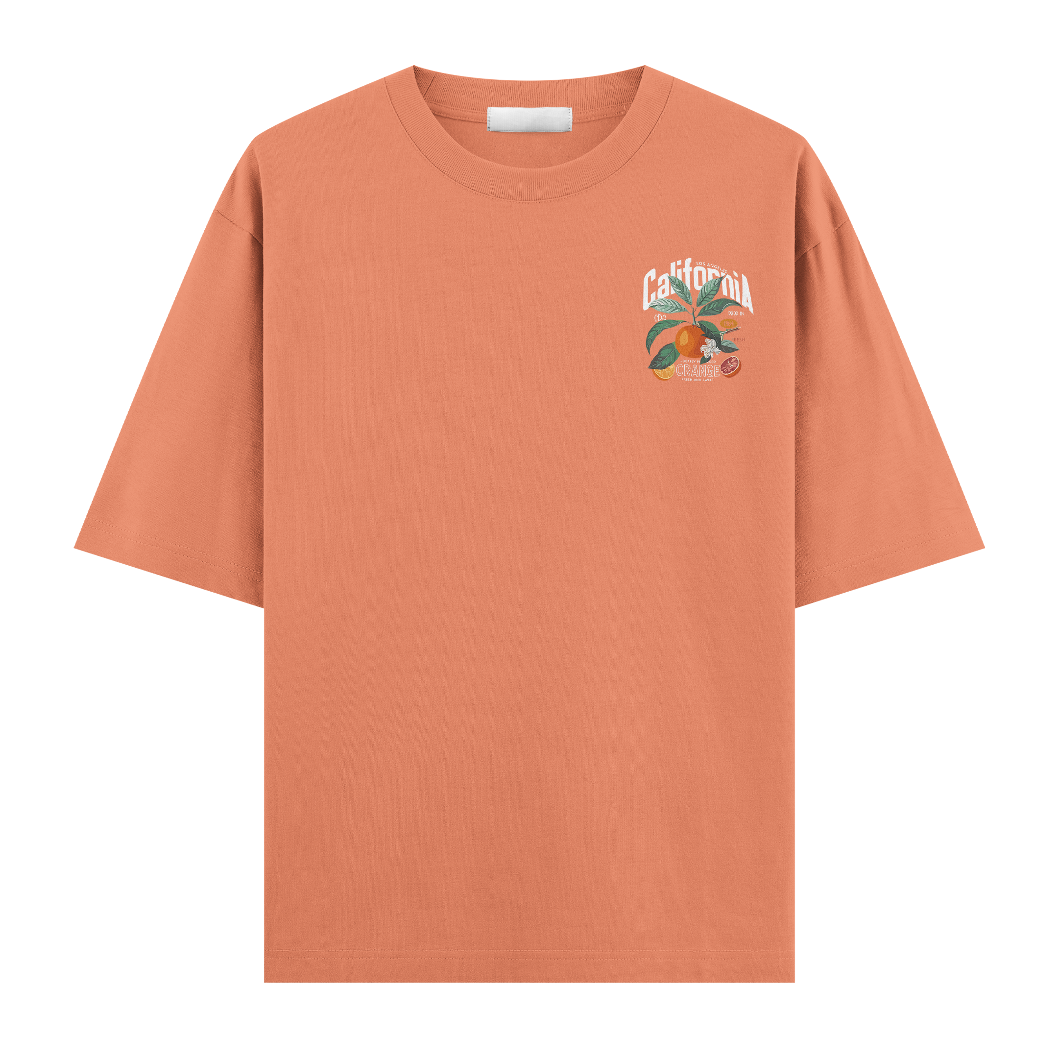 California Orange Oversize Tişört