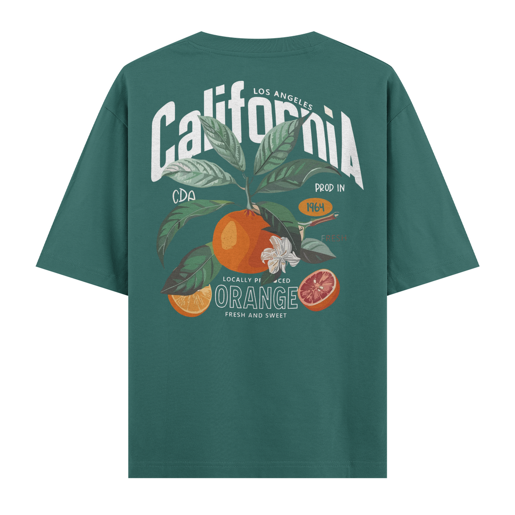 California Orange Oversize Tişört