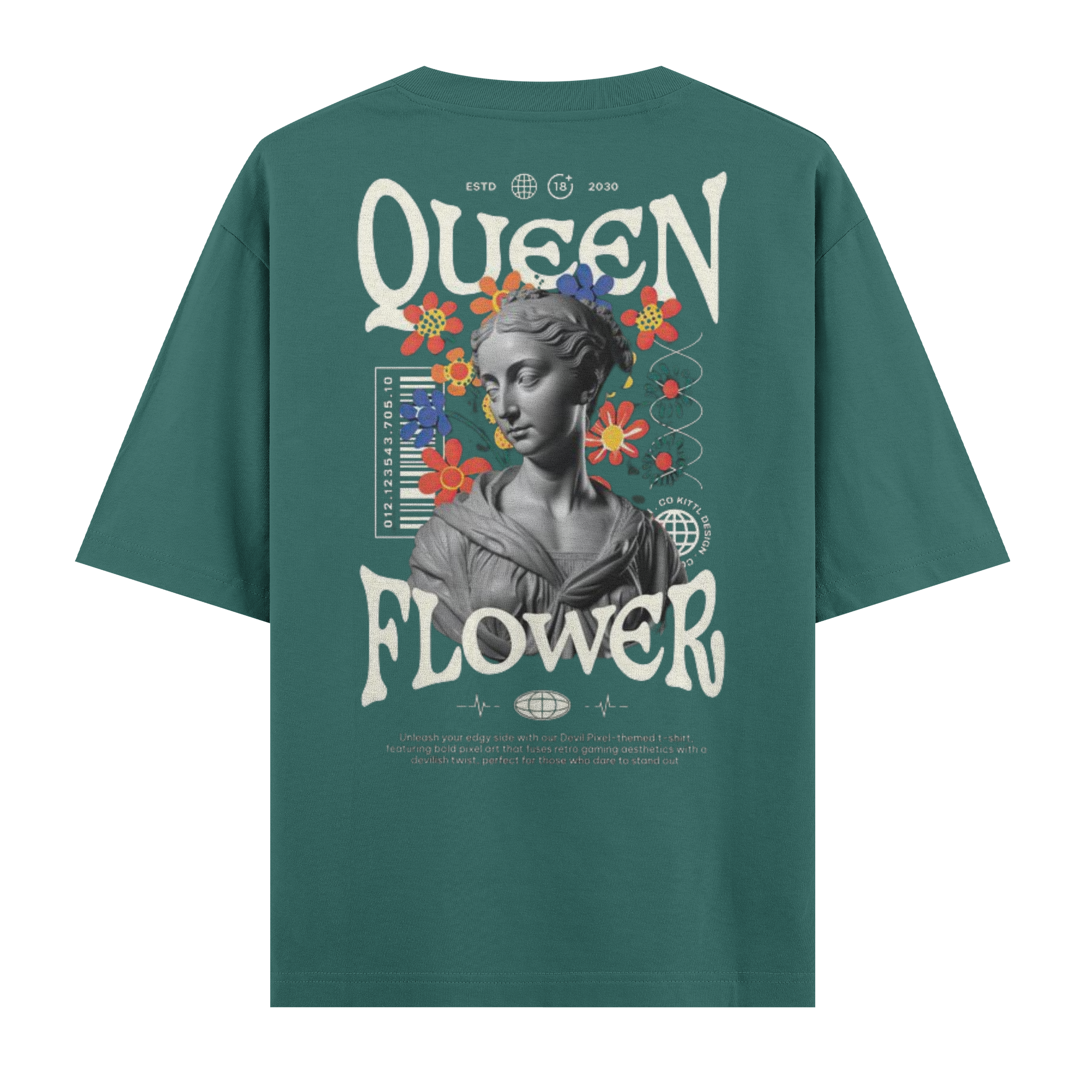 Quenn Flower Regular Tişört