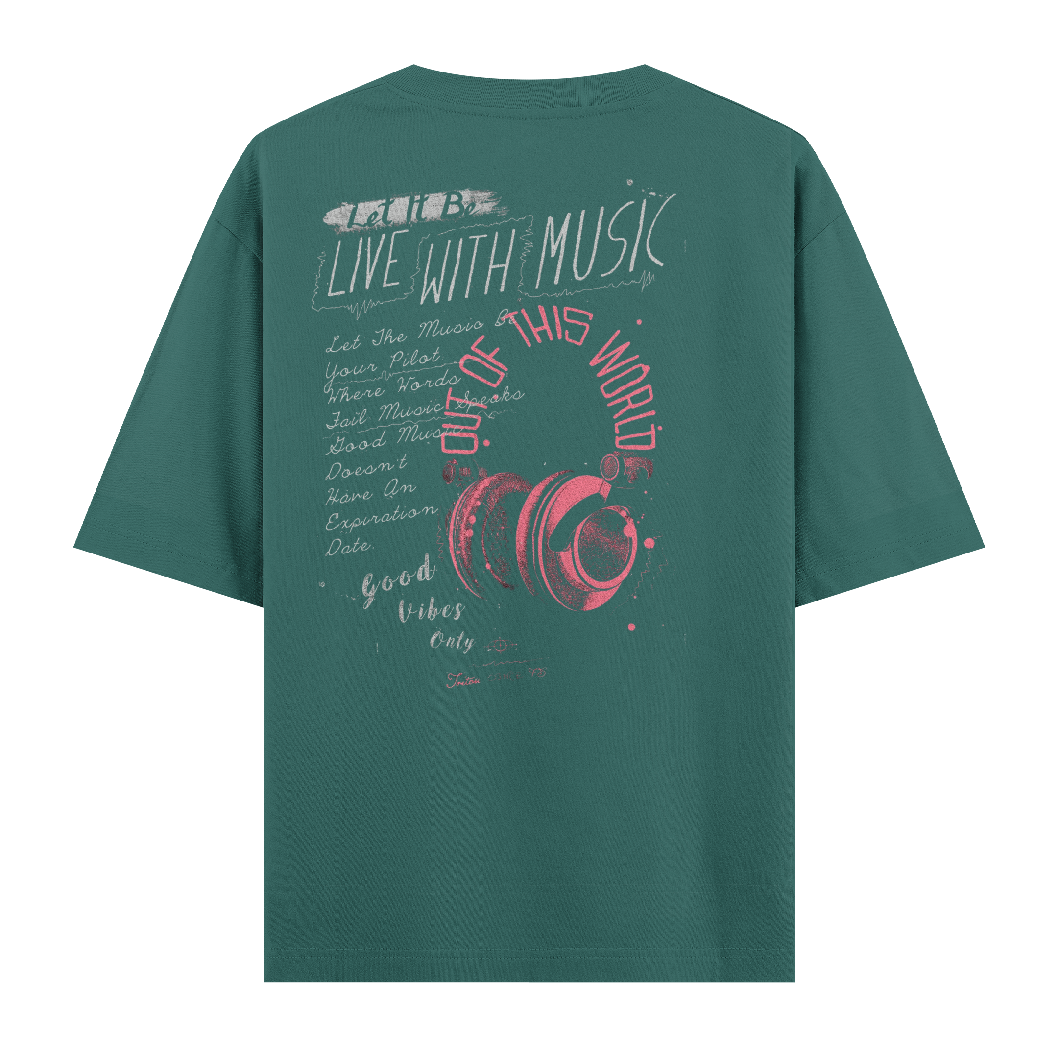 Live with Music Oversize Tişört
